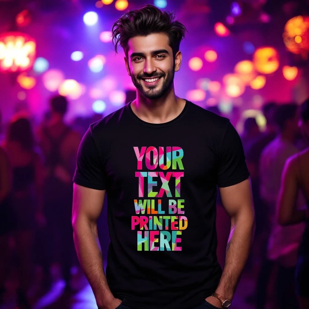 Custom Men's T-Shirt – Upload Your Own Text or Image | Personalized Print Tee | 100% Cotton, 180 GSM (S to XXL)