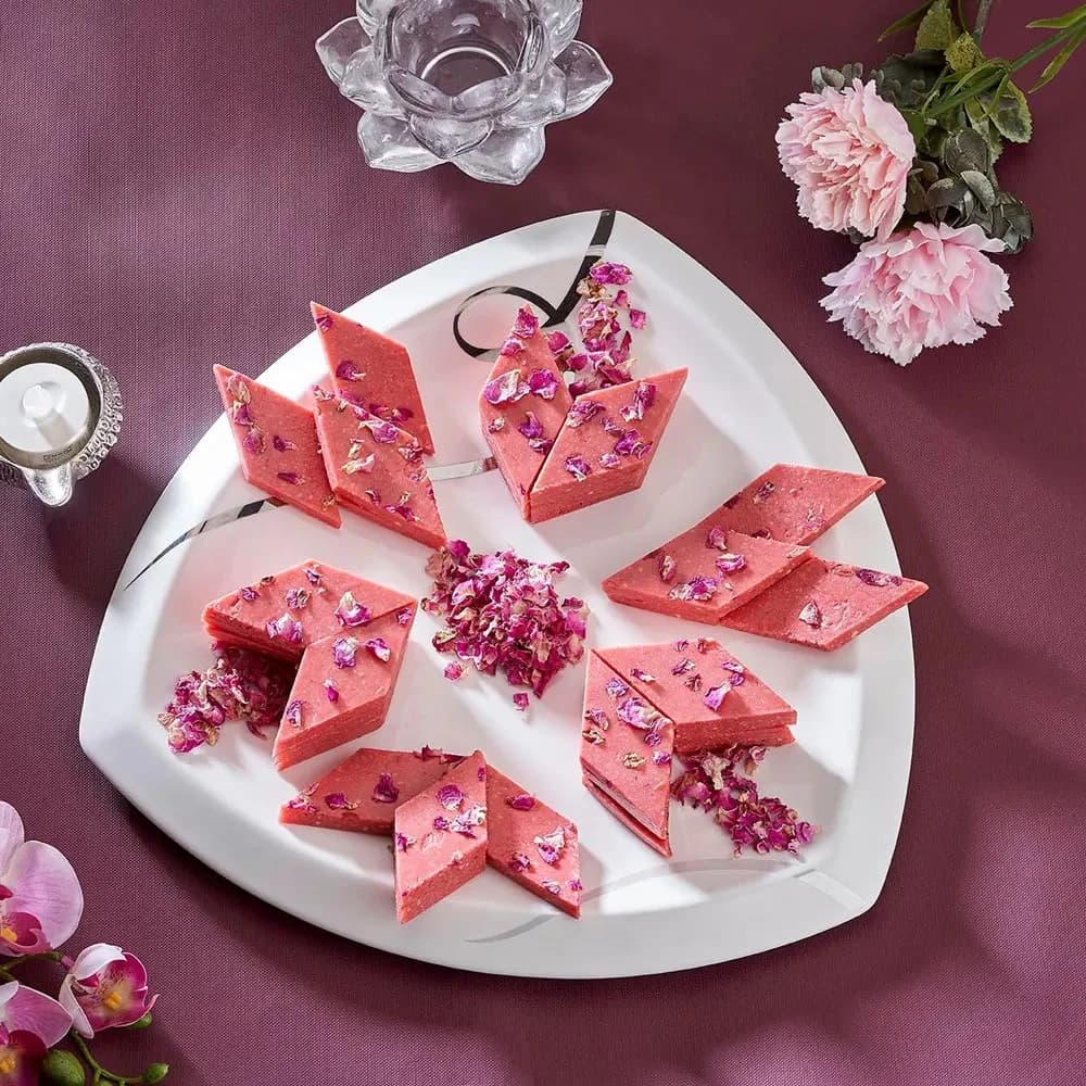 Rose Kaju – Premium Roasted Cashews Coated with Natural Rose Essence and Mild Sweetness for Gifting, Festive Snacking, and Royal Indian Flavored Treats